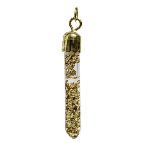 PENDENTIF LONG DE FEUILLES D'OR