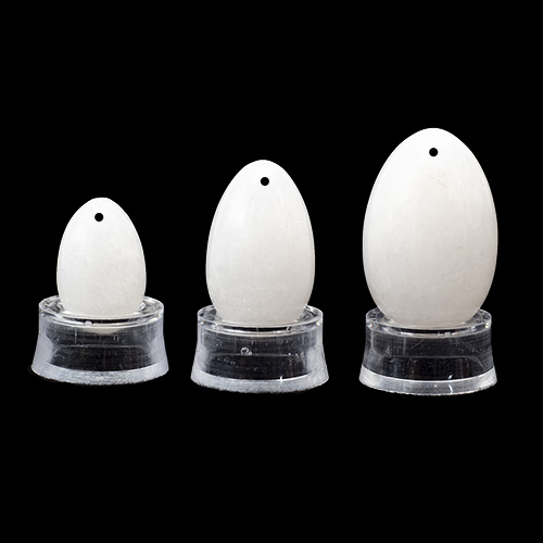 3 OEUFS DE YONI EN CRISTAL DE ROCHE Qualité EXTRA