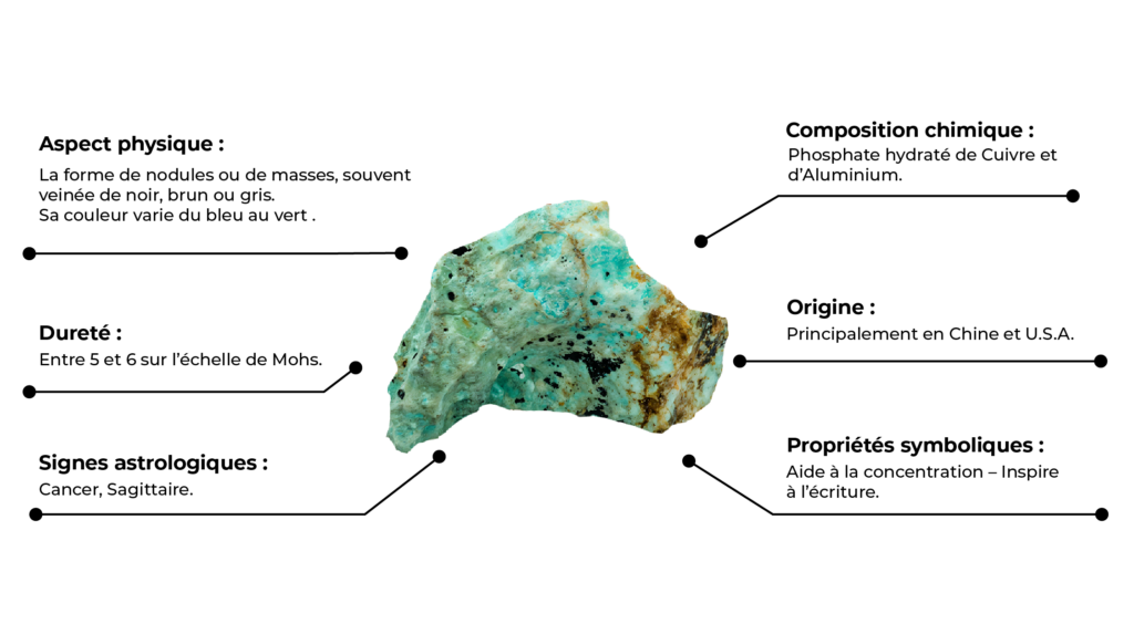 Caractéristique de la Turquoise