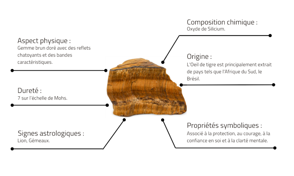 Caractéristiques de l’Oeil de tigre