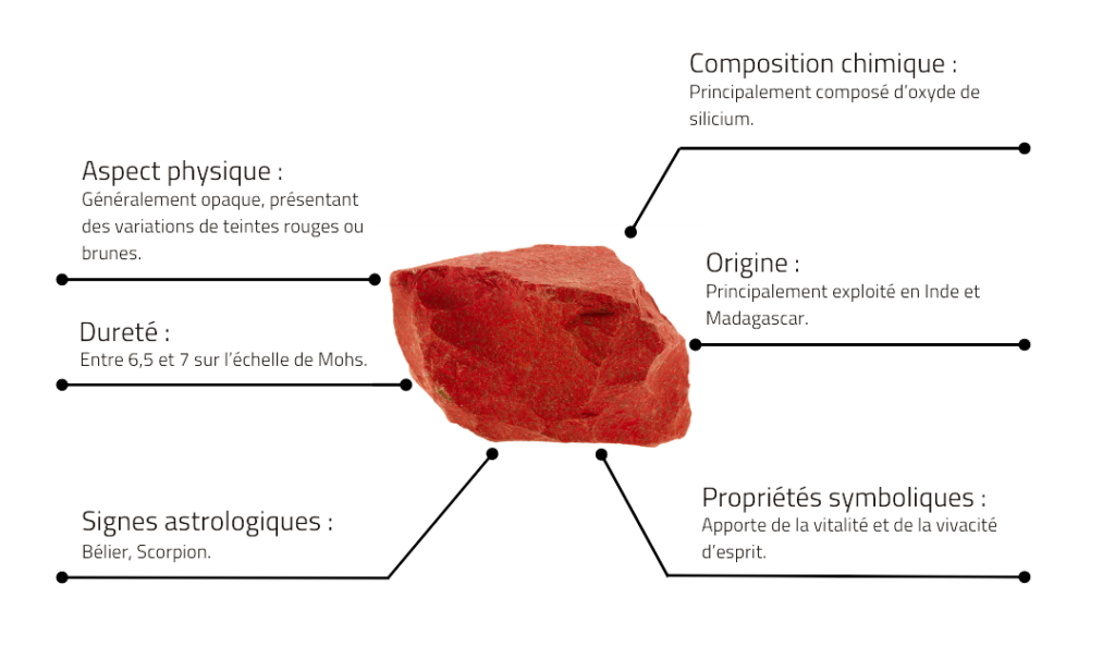 Caractéristique du Jaspe Rouge